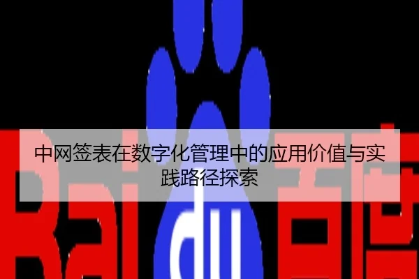 中网签表在数字化管理中的应用价值与实践路径探索